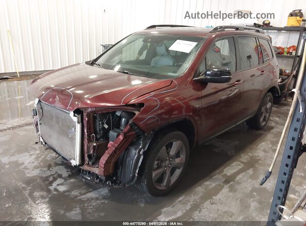 5FNYF8H96KB015237 2019 HONDA PASSPORT Maroon Առջևի ձախ երեք քառորդ տեսարան