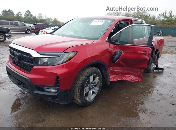 5FPYK3F54SB032155 2025 HONDA RIDGELINE Red Առջևի ձախ երեք քառորդ տեսարան