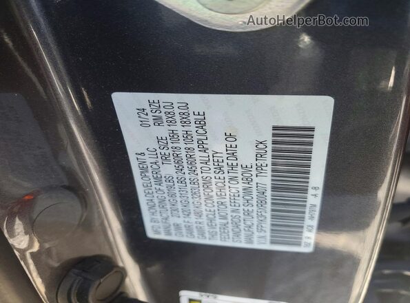 5FPYK3F5XRB004077 2024 HONDA RIDGELINE Charcoal Vista del compartimento del motor