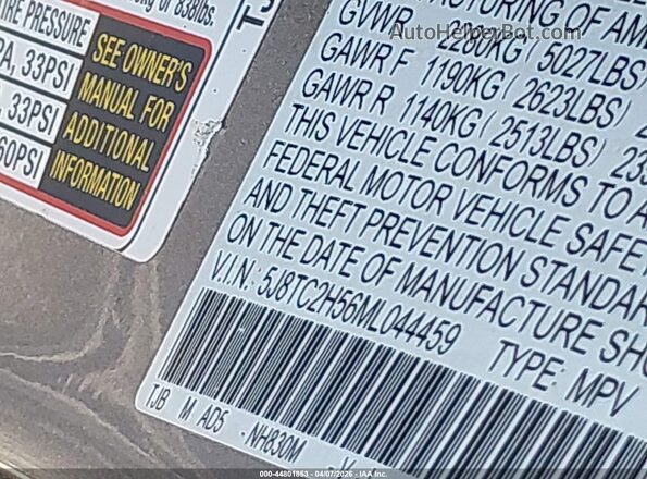 5J8TC2H56ML044459 2021 ACURA RDX Silver Շարժիչի բաժամունքի տեսք