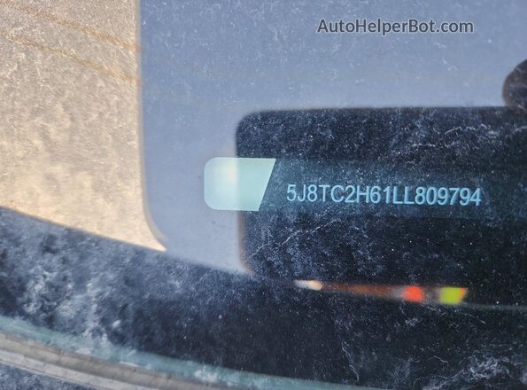 5J8TC2H61LL809794 2020 ACURA RDX White VIN կոդի պիտակի տեսք