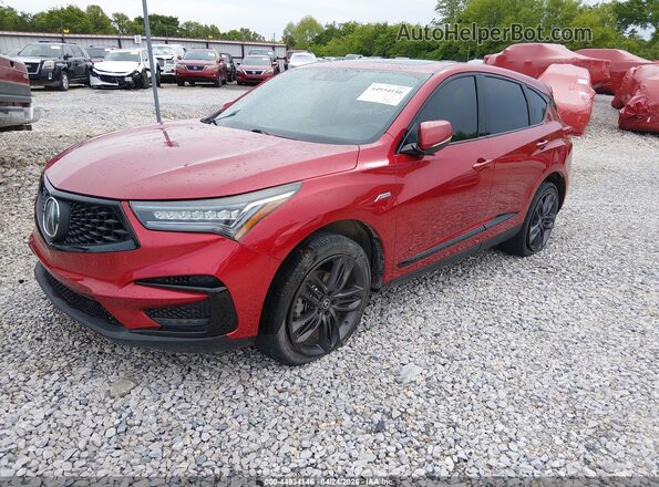 5J8TC2H62ML048209 2021 ACURA RDX Red წინა მარცხენა ხედი სამი მეოთხედიდან