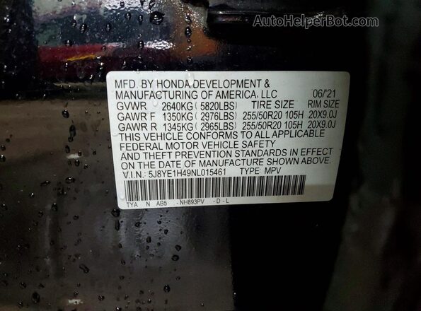 5J8YE1H49NL015461 2022 ACURA MDX Черный 