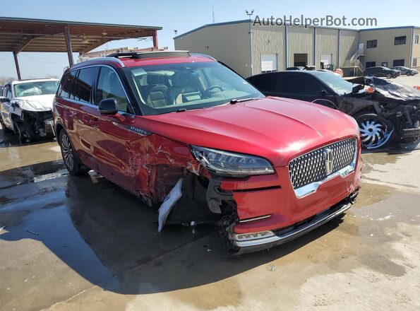 5LM5J7XC8LGL06864 2020 LINCOLN AVIATOR Red VIN կոդի պիտակի տեսք