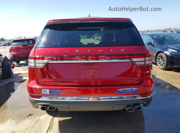 5LM5J7XC8LGL06864 2020 LINCOLN AVIATOR Red Հետևի տեսք