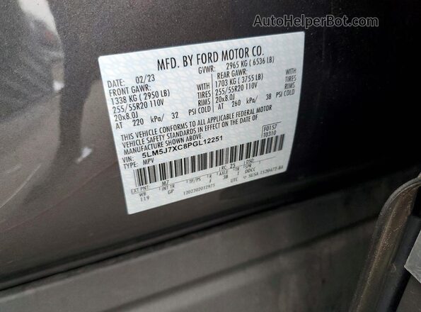 5LM5J7XC8PGL12251 2023 LINCOLN AVIATOR Gray 