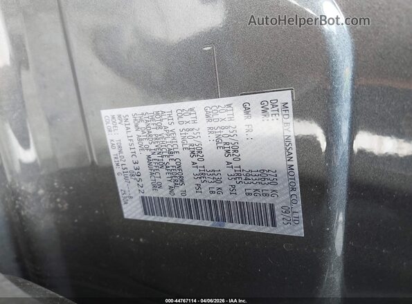 5N1AL1FS1TC339522 2026 INFINITI QX60 Gray Вид підкапотного простору