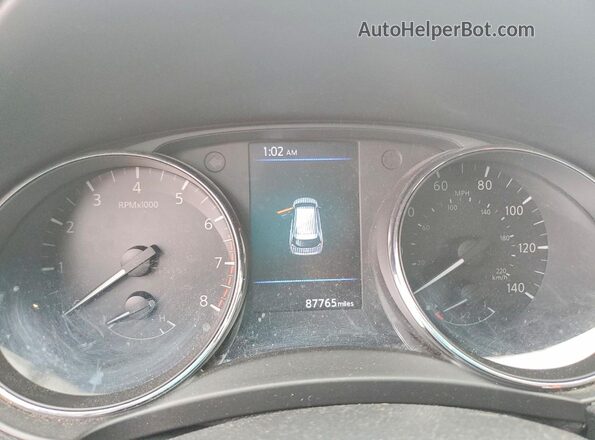 5N1AT2MT1KC717550 2019 NISSAN ROGUE Red Instrument cluster view