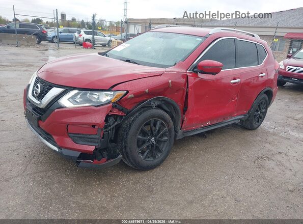5N1AT2MV2HC794826 2017 NISSAN ROGUE Red Front left