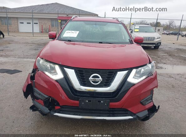 5N1AT2MV2HC794826 2017 NISSAN ROGUE Red Instrument cluster view