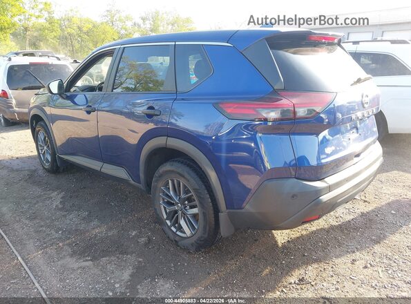 5N1AT3AB8MC709529 2021 NISSAN ROGUE Blue Հետևի ձախ