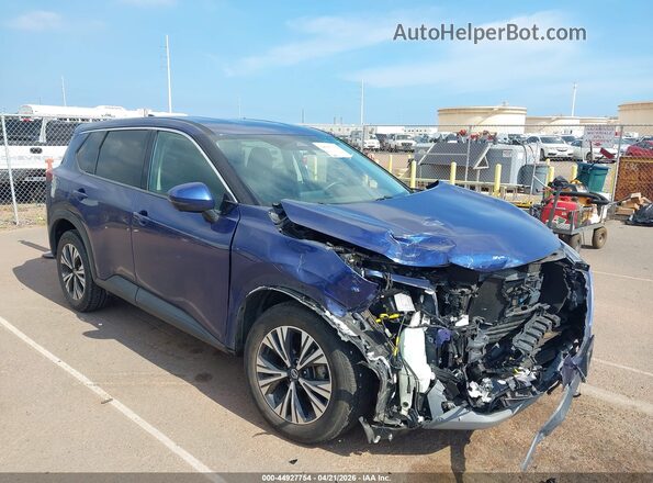 5N1AT3BA8MC822189 2021 NISSAN ROGUE Синий Вид спереди