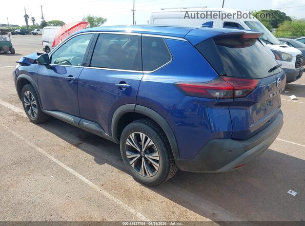 5N1AT3BA8MC822189 2021 NISSAN ROGUE Синий Задняя левая четверть