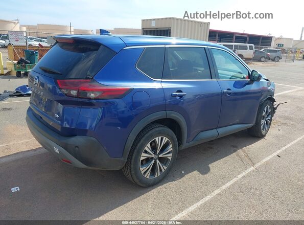 5N1AT3BA8MC822189 2021 NISSAN ROGUE Синий Задняя правая четверть