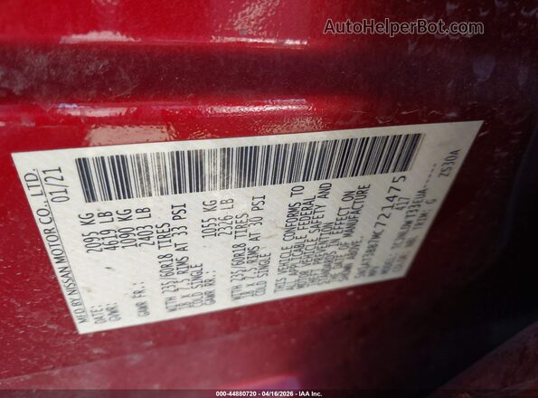 5N1AT3BB7MC721475 2021 NISSAN ROGUE Brown Շարժիչի բաժամունքի տեսք