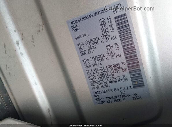 5N1BT3BA6SC855211 2025 NISSAN ROGUE Silver 