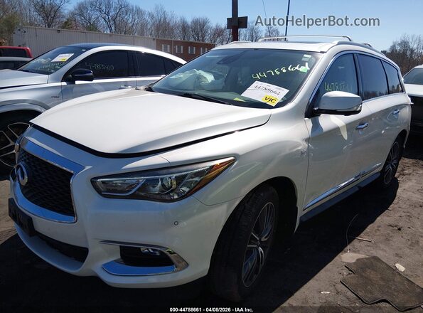 5N1DL0MM2KC525676 2019 INFINITI QX60 White წინა მარცხენა ხედი სამი მეოთხედიდან