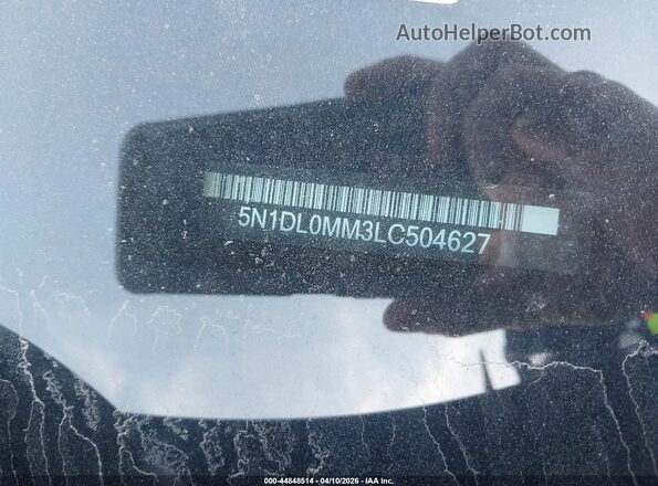 5N1DL0MM3LC504627 2020 INFINITI QX60 Blue Vista del salpicadero
