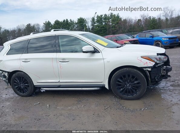 5N1DL0MM4HC558025 2017 INFINITI QX60 White Widok wnętrza z tyłu