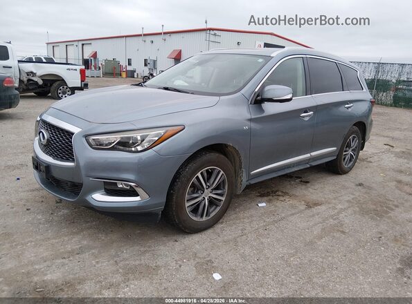 5N1DL0MM9KC506705 2019 INFINITI QX60 Синий Передняя левая четверть