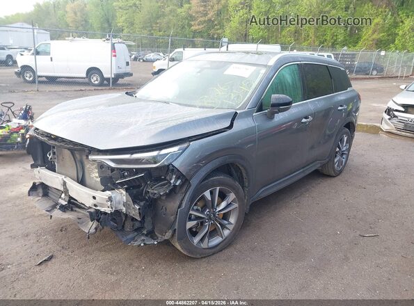 5N1DL1FSXPC331180 2023 INFINITI QX60 Gray წინა მარცხენა ხედი სამი მეოთხედიდან