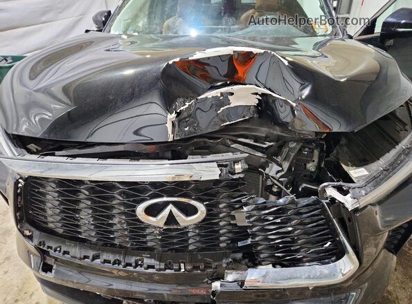 5N1DL1GS0PC366194 2023 INFINITI QX60 Black Engine compartment view