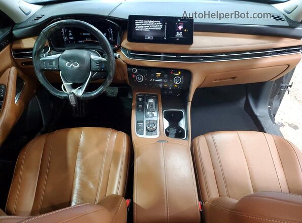 5N1DL1GS9PC357784 2023 INFINITI QX60 Black Dashboard view