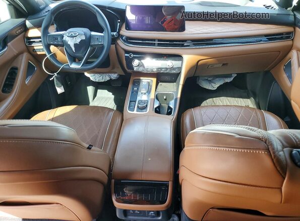 5N1DL1HU0PC368575 2023 INFINITI QX60 White Вид панелі приладів