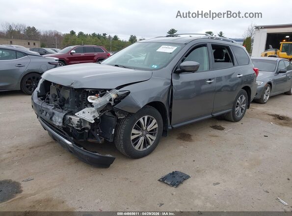 5N1DR2MM1JC674489 2018 NISSAN PATHFINDER Gray Vista tres cuartos delantera izquierda
