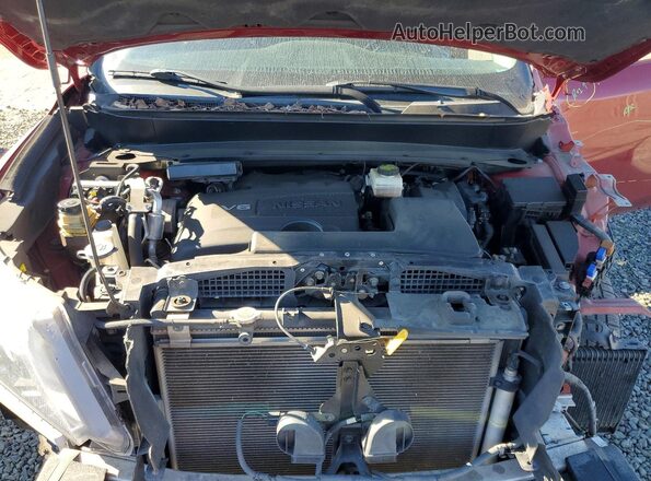 5N1DR2MM4JC652034 2018 NISSAN PATHFINDER Burgundy Engine compartment view