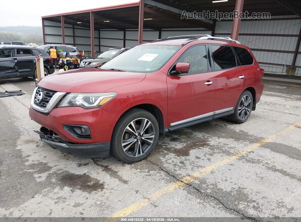 5N1DR2MMXHC602085 2017 NISSAN PATHFINDER Red წინა მარცხენა ხედი სამი მეოთხედიდან