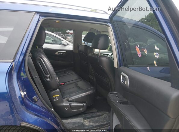 5N1DR2MN7JC603130 2018 NISSAN PATHFINDER Blue Widok naklejki z numerem VIN