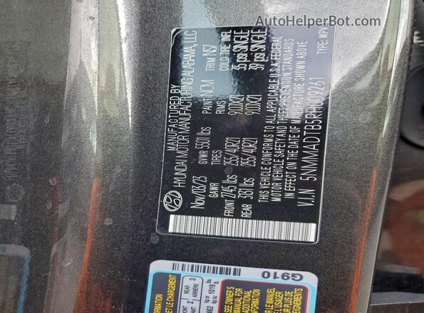 5NMMADTB5RH009261 2024 GENESIS GV70 Charcoal 360 interior view