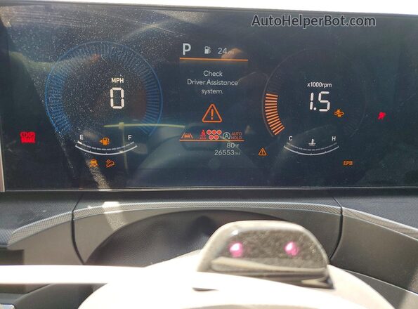 5NMP24GL3RH057323 2024 HYUNDAI SANTA Gray Instrument cluster view