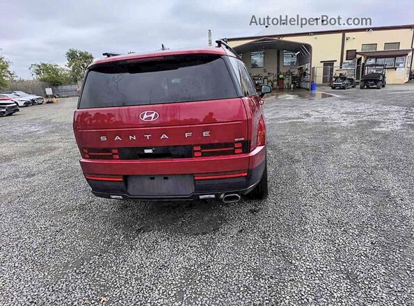 5NMP2DGLXRH036159 2024 HYUNDAI SANTA Burgundy Вид ззаду