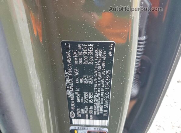 5NMP5DGL4SH068425 2025 HYUNDAI SANTA FE CALLIGRAPHY Green Вид наклейки з VIN-кодом