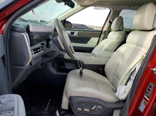 5NMP5DGL7RH028043 2024 HYUNDAI SANTA FE CALLIGRAPHY Red Widok wnętrza z przodu