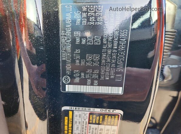 5NMP5DGL9RH047855 2024 HYUNDAI SANTA FE CALLIGRAPHY Black Vista de la etiqueta del VIN