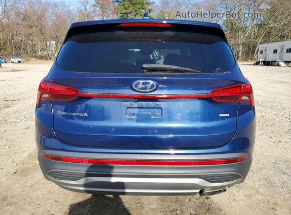 5NMS1DAJ9MH314448 2021 HYUNDAI SANTA Blue Вид ззаду