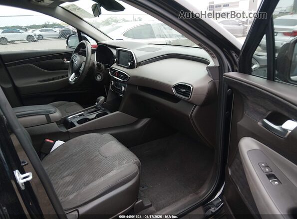 5NMS23AD4KH085692 2019 HYUNDAI SANTA FE Black Widok wnętrza z przodu