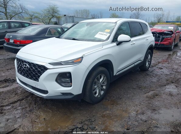 5NMS2CAD0KH049255 2019 HYUNDAI SANTA FE White Vista tres cuartos delantera izquierda