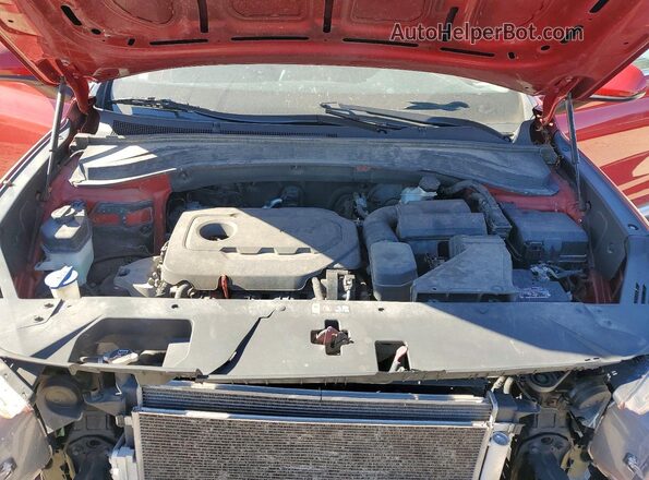5NMS2CAD2KH030867 2019 HYUNDAI SANTA Red Vista del compartimento del motor