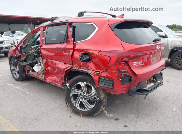 5NMS2DAJ8NH406486 2022 HYUNDAI SANTA FE Red Rear left