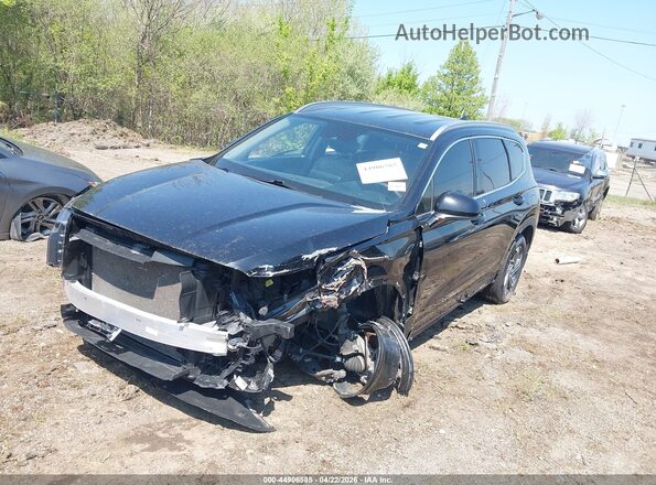 5NMS2DAJ9NH454028 2022 HYUNDAI SANTA FE Black Առջևի ձախ երեք քառորդ տեսարան