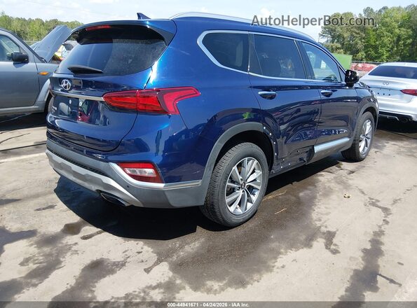 5NMS33AD3LH253384 2020 HYUNDAI SANTA FE Синий Задняя правая четверть