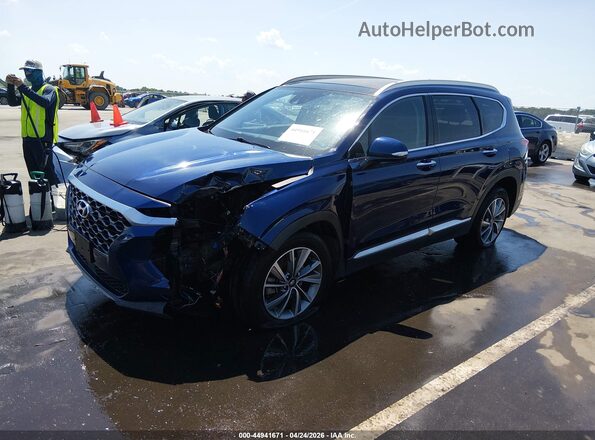 5NMS33AD3LH253384 2020 HYUNDAI SANTA FE Синий Передняя левая четверть