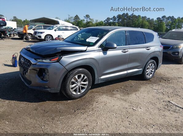 5NMS33AD5KH131236 2019 HYUNDAI SANTA FE Gray წინა მარცხენა ხედი სამი მეოთხედიდან
