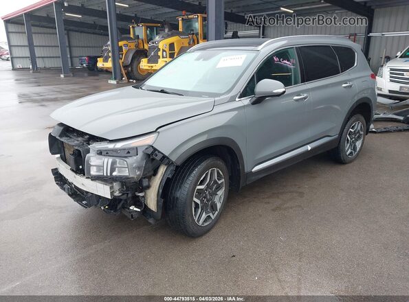 5NMS3DA16PH012274 2023 HYUNDAI SANTA FE HYBRID Gray წინა მარცხენა ხედი სამი მეოთხედიდან