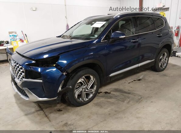 5NMS3DAJ3MH357824 2021 HYUNDAI SANTA FE Blue Առջևի ձախ երեք քառորդ տեսարան