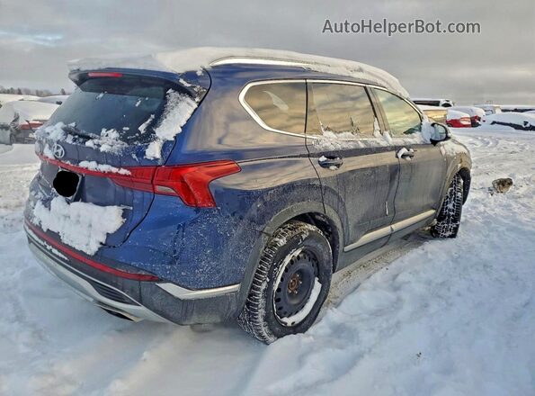 5NMS3DAJXNH395648 2022 HYUNDAI SANTA Blue Задня права чверть